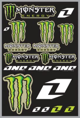 2012 ONE INDUSTRIES MONSTER ENERGY DECAL SHEET