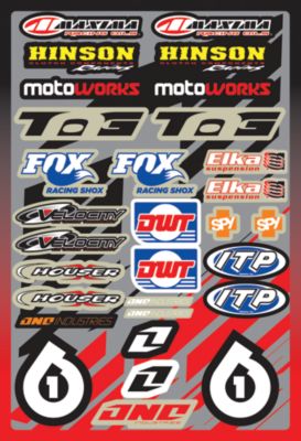 2012 ONE INDUSTRIES QUAD DECAL SHEET - ATV Graphics And Decals