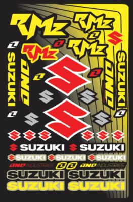 2012 ONE INDUSTRIES SUZUKI RMZ DECAL SHEET