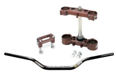 PRO CIRCUIT CLAMP SET 22MM OFFSET WITH PRO TAPER CONTOUR HANDLEBAR COMBO -  Dirt Bike Bar And Clamp Combos 