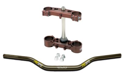 PRO CIRCUIT CLAMP SET 20MM OFFSET WITH PRO TAPER EVO HANDLEBAR COMBO -  Dirt Bike Bar And Clamp Combos 