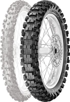 PIRELLI SCORPION MX MID HARD 454 REAR TIRE - 110/90-19 - Dirt Bike 110 90 19 Tires