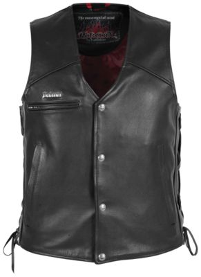 POKERUN CUTLASS 2.0 LEATHER VEST -  Cruiser Riding Vests 