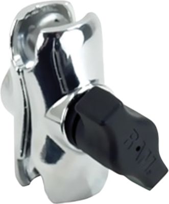 RAM MOUNTS SHORT CHROME DOUBLE SOCKET ARM FOR 1 BALL BASES - Motorcycle Accessory Mounts