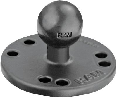 RAM MOUNTS 2.5 ROUND BASE WITH 1 BALL - Motorcycle Accessory Mounts