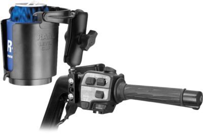 RAM MOUNTS CUP HOLDER WITH BRAKE/CLUTCH MASTER CYLINDER RESERVOIR MOUNT - Motorcycle Accessory Mounts