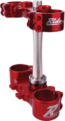 RIDE ENGINEERING BILLET CLAMP SET - 20MM OFFSET - RED - 