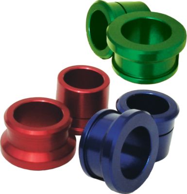 RIDE ENGINEERING REAR WHEEL SPACERS - GREEN - Dirt Bike Wheel Spacers