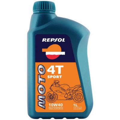 REPSOL MOTO 4T SPORT SYNTHETIC BLEND 10W40 OIL - 4 LITER - 