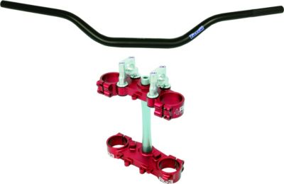RG3 COMPLETE CLAMP WITH STEERING STEM AND RENTHAL FAT BAR COMBO -  Dirt Bike Bar And Clamp Combos 