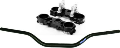 RG3 COMPLETE CLAMP SET WITH RENTHAL FAT BAR COMBO -  Dirt Bike Bar And Clamp Combos 