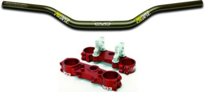RG3 COMPLETE CLAMP SET WITH PRO TAPER EVO HANDLEBAR COMBO -  Dirt Bike Bar And Clamp Combos 