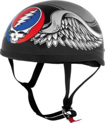 RIVER ROAD GRATEFUL DEAD HELMET - FLYING STEAL YOUR FACE -  Half Shell Cruiser Helmets 