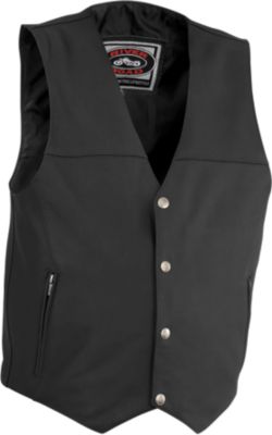 RIVER ROAD GRANITE LEATHER VEST -  Cruiser Riding Vests 