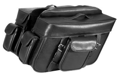 RIVER ROAD MOMENTUM SERIES EXTRA LARGE SLANT SADDLEBAGS WITH QUICK RELEASE STRAPS