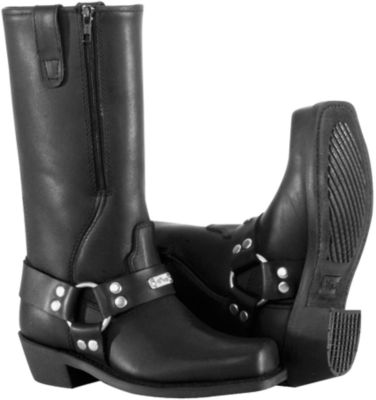 RIVER ROAD WOMEN'S SQUARE TOE ZIP HARNESS BOOT -  Cruiser Boots 