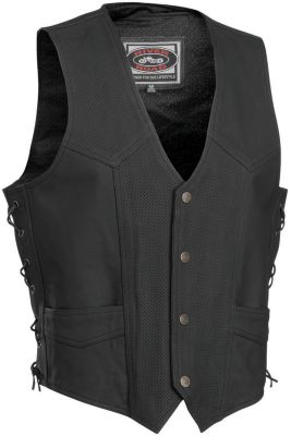 RIVER ROAD VAPOR PERFORATED LEATHER VEST - Dwt Fusion Rear Wheel - 10x9 Machined