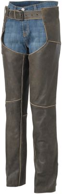 RIVER ROAD WOMEN'S DRIFTER DISTRESS CHAPS -  Cruiser Pants And Chaps 