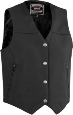 RIVER ROAD WOMEN'S GRANITE LEATHER VEST -  Cruiser Riding Vests 
