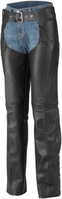 RIVER ROAD WOMEN'S PLAIN LEATHER CHAPS -  Cruiser Pants And Chaps 