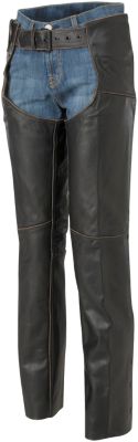 RIVER ROAD WOMEN'S VINTAGE LEATHER CHAP -  Cruiser Pants And Chaps 