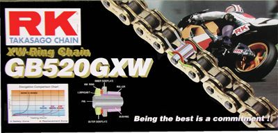 RK 520 GXW SERIES GOLD CHAIN - 140 LINKS
