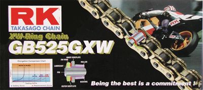 RK GOLD CHAIN 525 GXW SERIES 120 LINKS