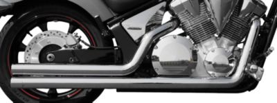 RUSH CHROME SERIES 2:2 FULL SYSTEM EXHAUST - STRAIGHT TIP - Dragon Vendetta Block Goggles