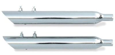RUSH CHROME SERIES SLIP-ON EXHAUST - SLASH TIP -  Metric Cruiser Slip On Exhaust Systems 