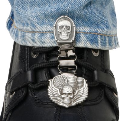 RYDER CLIPS PANT/BOOT CLIP - BONES & SKULL -  Cruiser Footwear 