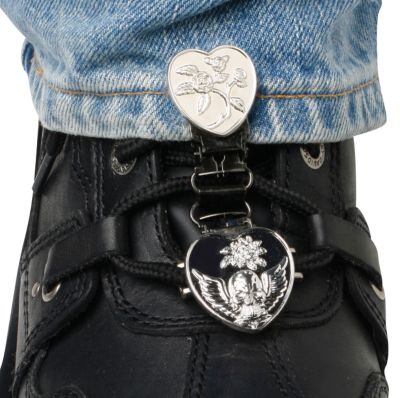 RYDER CLIPS PANT/BOOT CLIP - CHROME HEART & SKULL -  Cruiser Footwear 