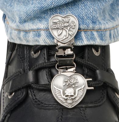 RYDER CLIPS PANT/BOOT CLIP - HEART & SKULL -  Cruiser Footwear 