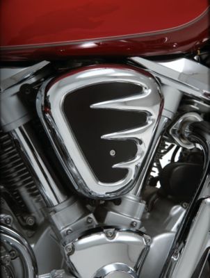 SHOW CHROME AIR CLEANER COVER - CONTOURS - Cruiser Air Filters, Cleaners & Fuel Filters 