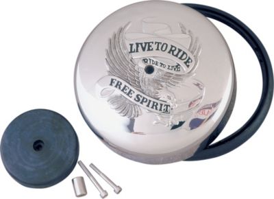 SHOW CHROME AIR CLEANER COVER - FREE SPIRIT - Cruiser Air Filters, Cleaners & Fuel Filters 