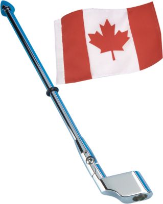 SHOW CHROME ANTENNA MOUNT FLAG POLE WITH CANADIAN FLAG -  Cruiser Electronic Accessories 