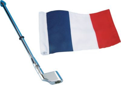SHOW CHROME ANTENNA MOUNT FLAG POLE WITH FRENCH FLAG - 2011 Sixsixone Comp Boots
