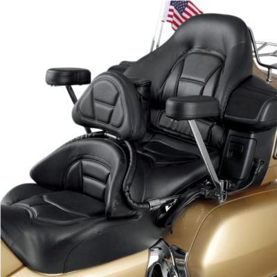 SHOW CHROME DRIVER BACKREST/PASSENGER ARMREST COMBO KIT - Cruiser Arm Rests
