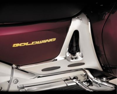 SHOW CHROME BATTERY SIDE COVER WITH RUBBER INSERTS - CHROME - Cruiser Battery Box Cover