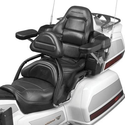 SHOW CHROME DRIVER BACKREST - CHARCOAL - Cruiser Sissy Bars