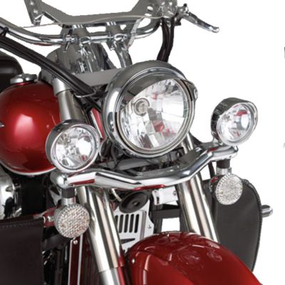 SHOW CHROME CONTOUR DRIVING LIGHT KIT - Cruiser Motorcycle Light Bars