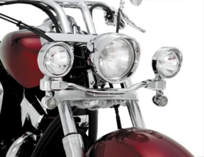 SHOW CHROME ELLIPTICAL DRIVING LIGHT KIT - Cruiser Motorcycle Light Bars