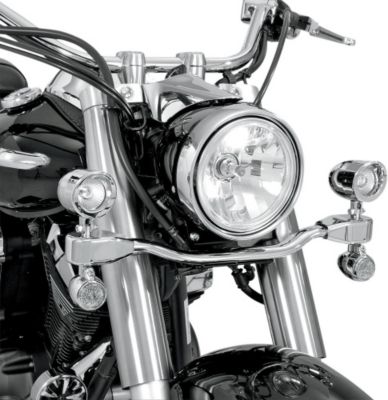 SHOW CHROME MINI ELLIPTICAL DRIVING LIGHT KIT -  Cruiser Lights & Lighting 