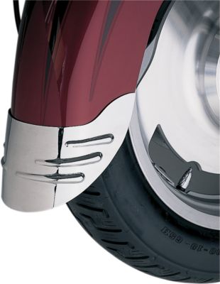 SHOW CHROME FRONT FENDER EXTENSION TEARDROP - Cruiser Fender Accessories