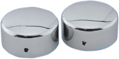 SHOW CHROME BLUNT FORK CAP COVERS - Cruiser Fork Accessories