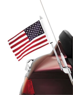 SHOW CHROME FLAG POLE MOUNT - 1/2 - Cruiser Flag Pole Accessories