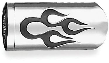 SHOW CHROME FRONT PEG KITS - FLAME -  Cruiser Controls 