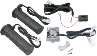 SHOW CHROME HEATED GRIPS FOR 1 BARS -  Cruiser Controls 