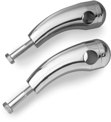 SHOW CHROME 4 HANDLEBAR RISERS - ROUND -  Cruiser Controls 