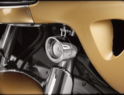 SHOW CHROME MINI HALOGEN DRIVING LIGHTS - Cruiser Motorcycle Light Bars