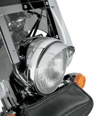 SHOW CHROME UNIVERSAL 7 HEADLIGHT VISOR - Cruiser Headlights